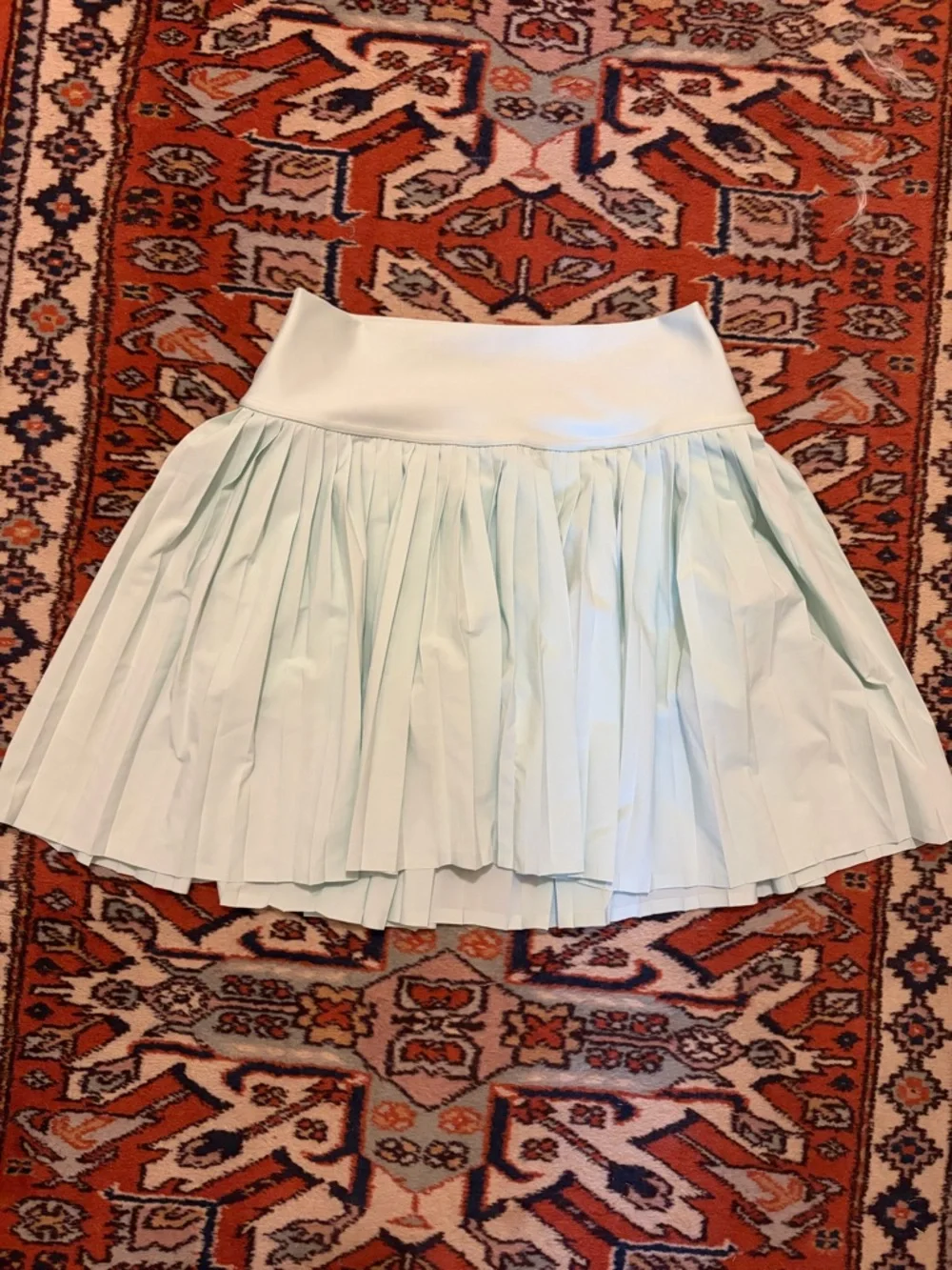 ALO Yoga Light Mint Pleated Skater Skirt
